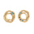 DISTORTION Combo Stud Earrings in Silver & Gold Plated Silver