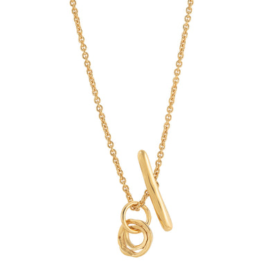 DISTORTION Long Necklace in Silver & Gold Plated Silver
