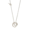 UNITY Simple Necklace with Large Pendant in Silver & Gold Plated Silver