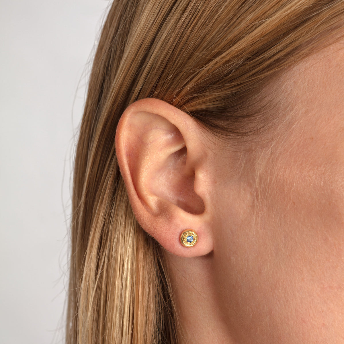 MODERN PAVE  Large Stud Earrings in Gold