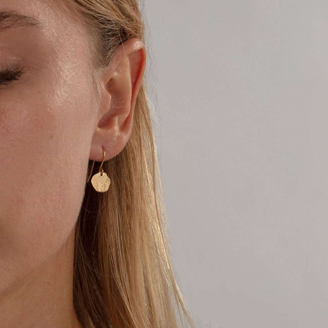 XILITLA Hook Earrings in either 9ct Yellow Gold or 18ct Yellow Gold -  Corinne Hamak Jewellery