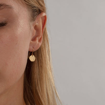 XILITLA Hook Earrings in either 9ct Yellow Gold or 18ct Yellow Gold