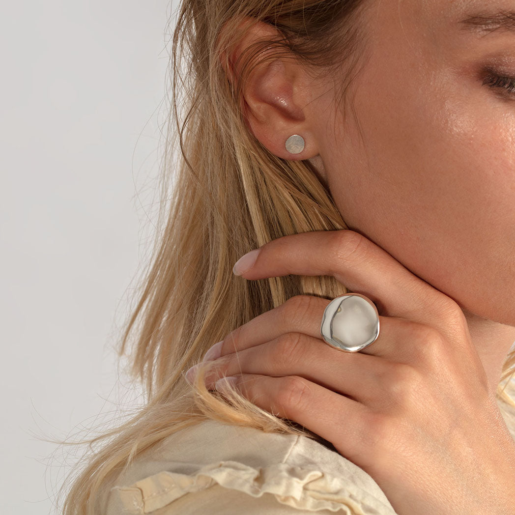 XILITLA Large & Small Stud Earrings in Silver or Gold