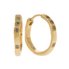 A CLASSIC TWIST Hoop Earrings With Grey Diamonds in 18ct Yellow Gold