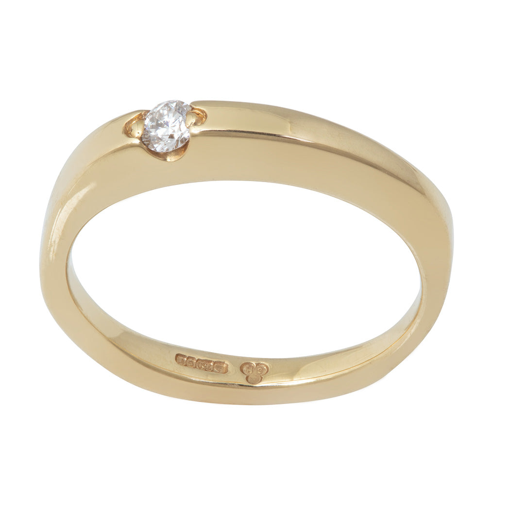BRIDAL Floating Diamond Thick Ring