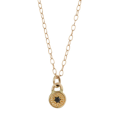MODERN PAVE 1 Diamond Necklace in Gold