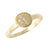 MODERN PAVE 7 Diamonds Ring in 18ct Yellow Gold
