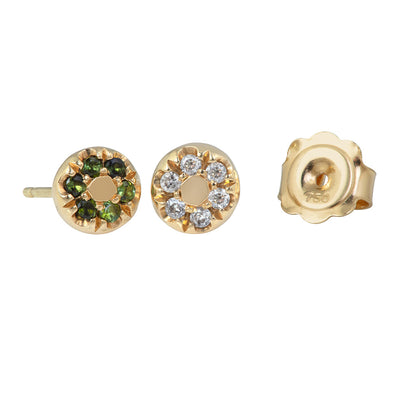 MODERN PAVE Love Stud Earrings in Gold