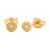 MODERN PAVE Small Stud Earrings with White Diamond in Gold