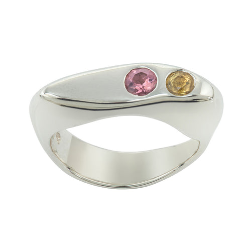 CELEBRATION Vision II Ring with Pink Tourmaline & Yellow Sapphire