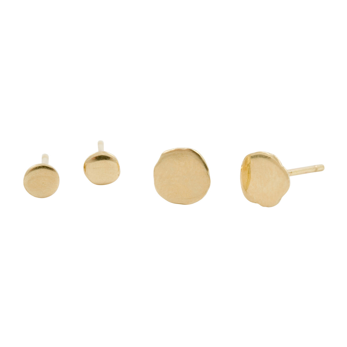 Beyond Gender Large & Small Stud Earrings in 18ct Yellow Gold