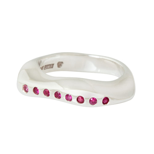 CELEBRATION RINGS Mountain Ring with Rubies in Silver