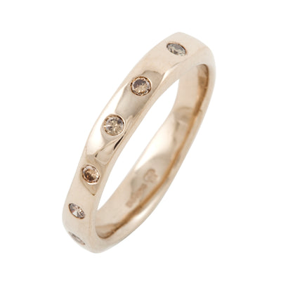 Together With 11 Brown Diamonds Ring in Yellow, White Gold or Platinum