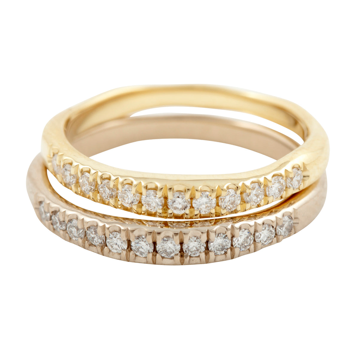 Wedding Ring with 12 Diamonds in 18ct Yellow or 18ct White Gold