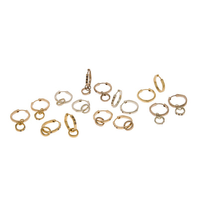 A CLASSIC TWIST Hoop Earrings in 18ct White Gold