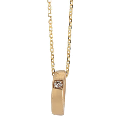 A CLASSIC TWIST Necklace with Grey Diamonds in 9ct Yellow Gold