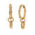 A CLASSIC TWIST Hoop Earrings with Circles in 18 carat Yellow Gold and pave diamonds