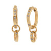 A CLASSIC TWIST Hoop Earrings With Grey Diamonds in 18ct Yellow Gold