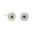 MODERN PAVE Small Stud Earrings with Black Diamond in Silver