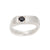 Beyond Gender Small Ring in Silver with Black Spinel