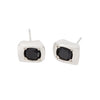 CONNECTIONS Large Stud Earrings with Black Spinel