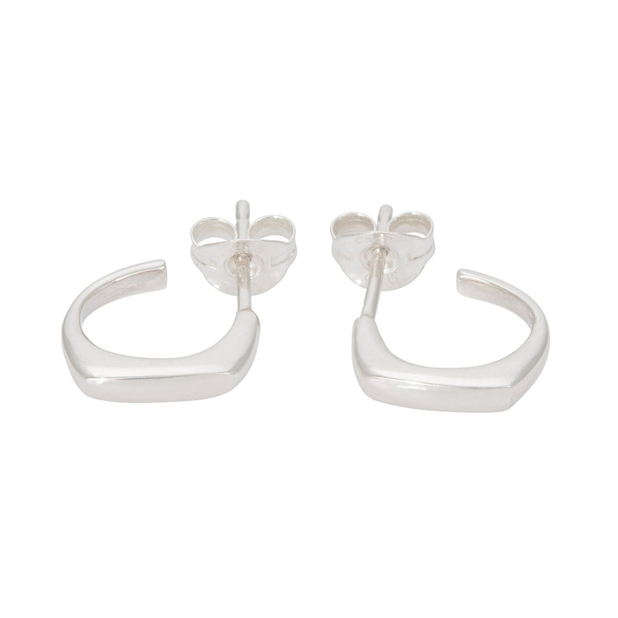 CONNECTIONS Small Sleeper Stud Earrings in Silver