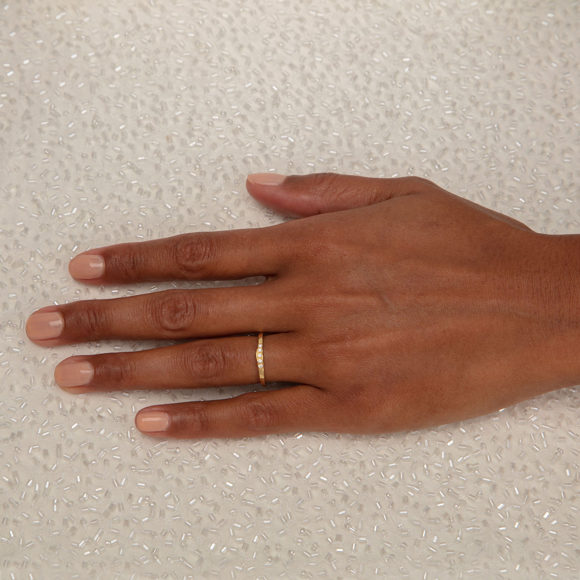 BRIDAL Trust Ring with 5 White Diamonds