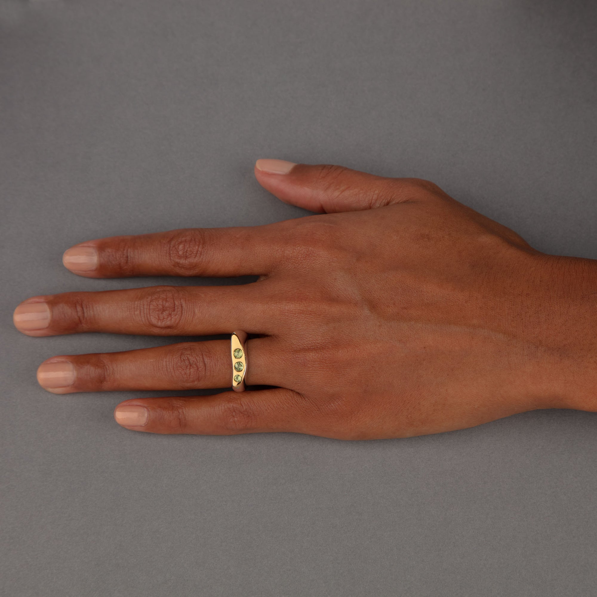 CELEBRATION Vision III Ring Peridot with Gold Plated Top