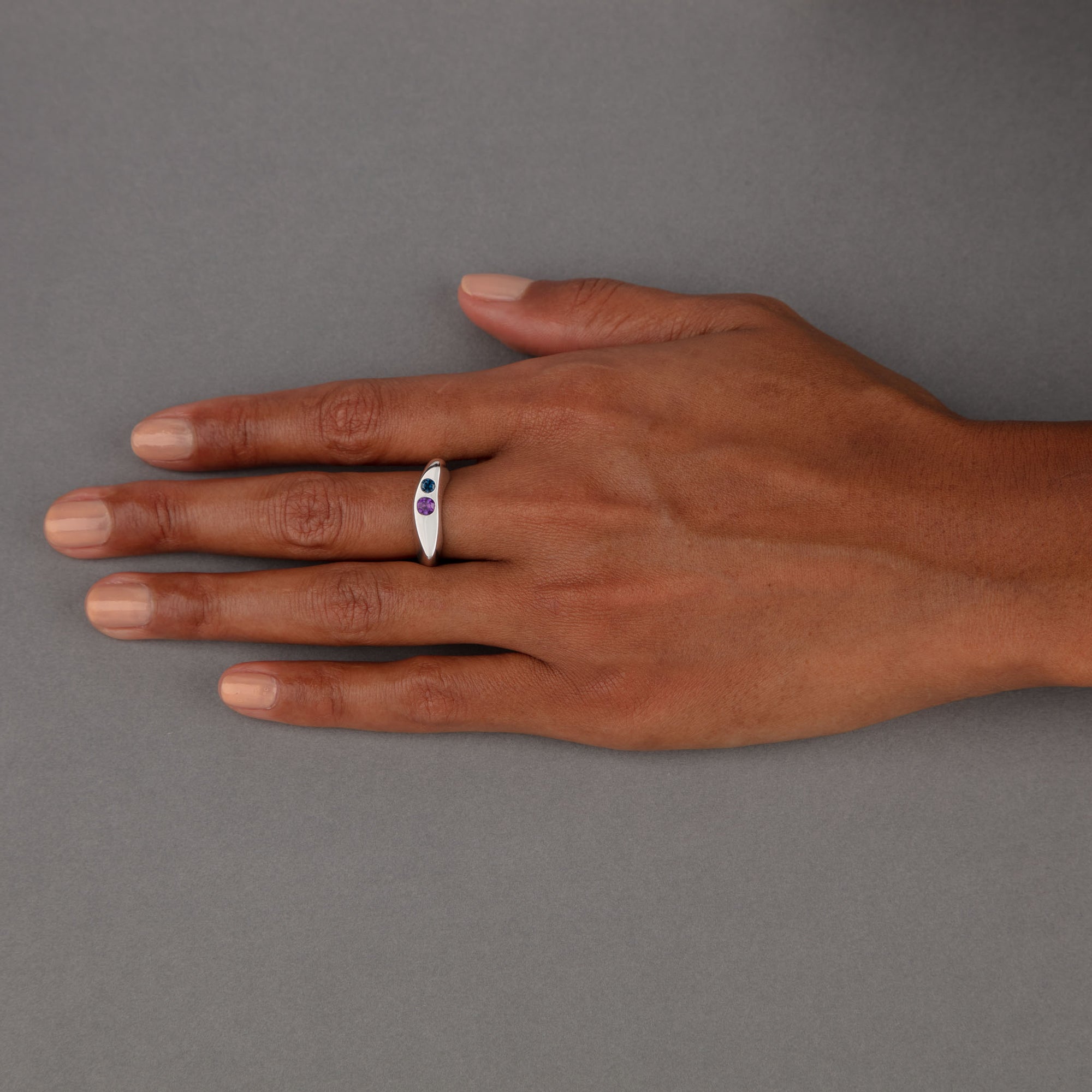 CELEBRATION Vision II Ring with Blue Sapphire & Amethyst