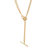 DISTORTION Long Necklace in Silver & Gold Plated Silver  Edit alt text