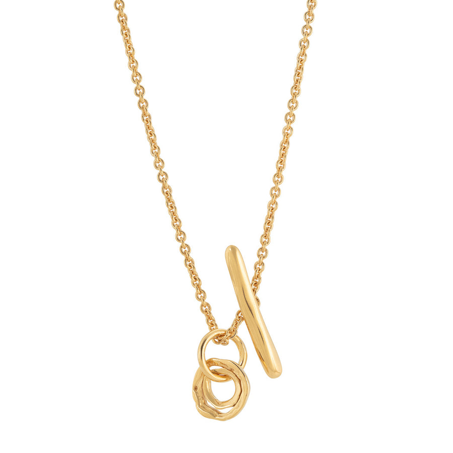 DISTORTION Long Necklace in Silver & Gold Plated Silver