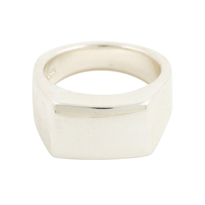 MEN Signet Ring in Silver with Engraved Initials