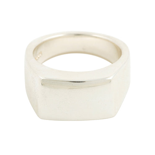 MEN Signet Ring in Silver with Engraved Initials  