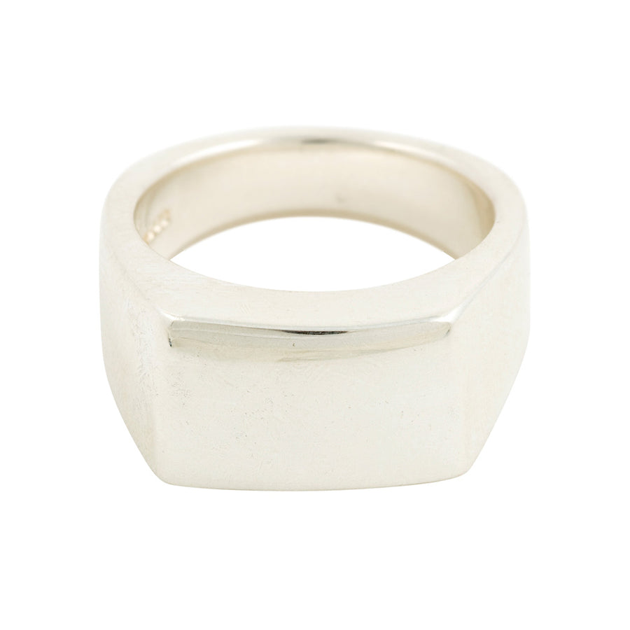 MEN Signet Ring in Silver with Engraved Initials  