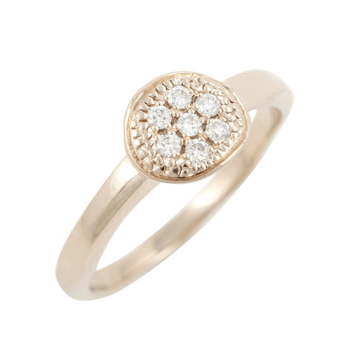 BRIDAL MODERN PAVE 7 Diamond Ring White Gold