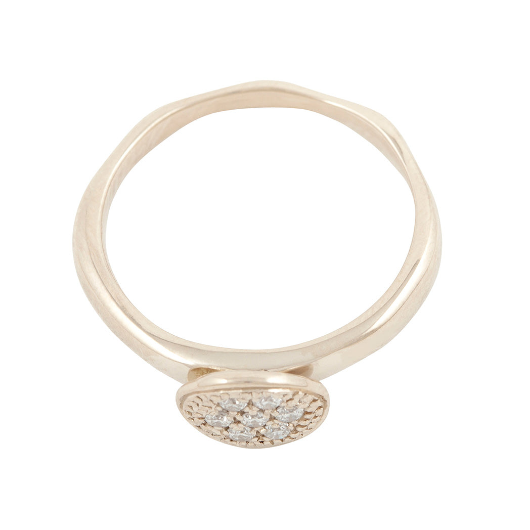 MODERN PAVE 7 Diamond Ring in 18ct White Gold