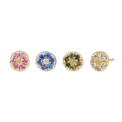 MODERN PAVE Love Stud Earrings in Gold