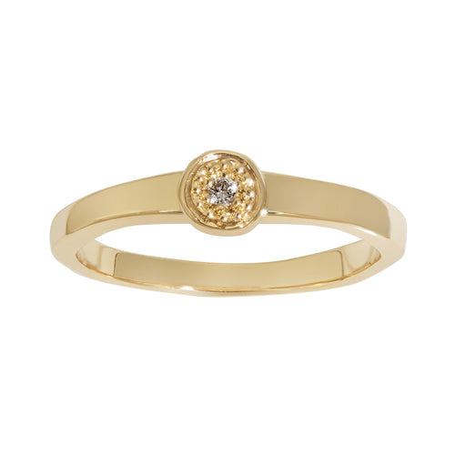 MODERN PAVE Tiny Ring in Gold