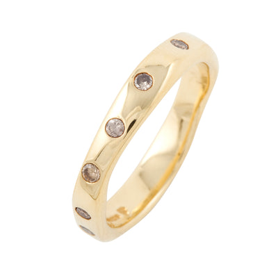 Together With 11 Brown Diamonds Ring in Yellow, White Gold or Platinum