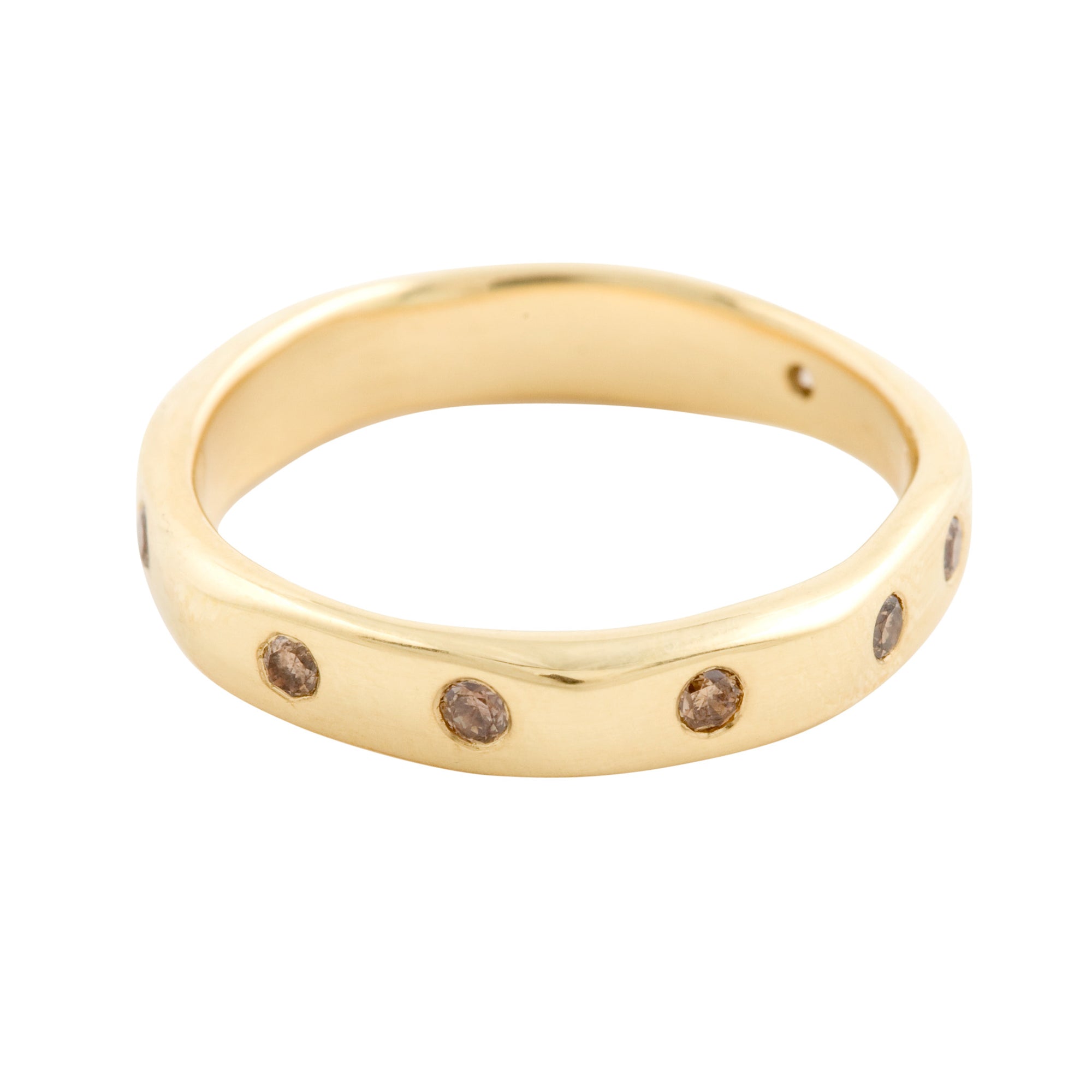 Together With 11 Brown Diamonds Ring in Yellow, White Gold or Platinum