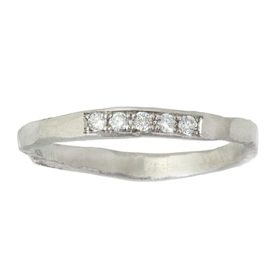BRIDAL Trust Ring with 5 White Diamonds