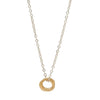 UNITY Simple Necklace with Medium Pendant in Silver & Gold Plated Silver