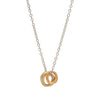 UNITY Simple Necklace with Medium Pendant in Silver & Gold Plated Silver