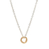 UNITY Simple Necklace with Small Pendant in Silver & Gold Plated Silver