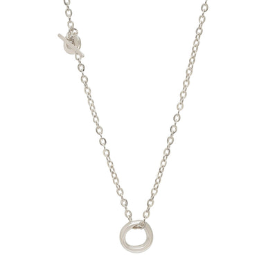 UNITY Simple Necklace with Small Pendant in Silver & Gold Plated Silver