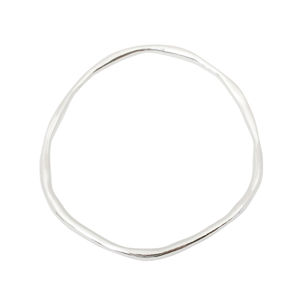 hand crafted minimalist solid silver thin bangle in starling silver