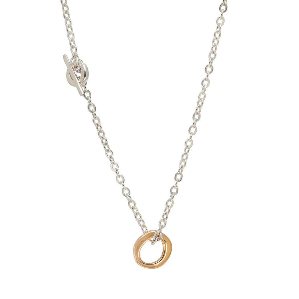 UNITY Simple Necklace with Tiny Pendant in Silver & Gold Plated Silver