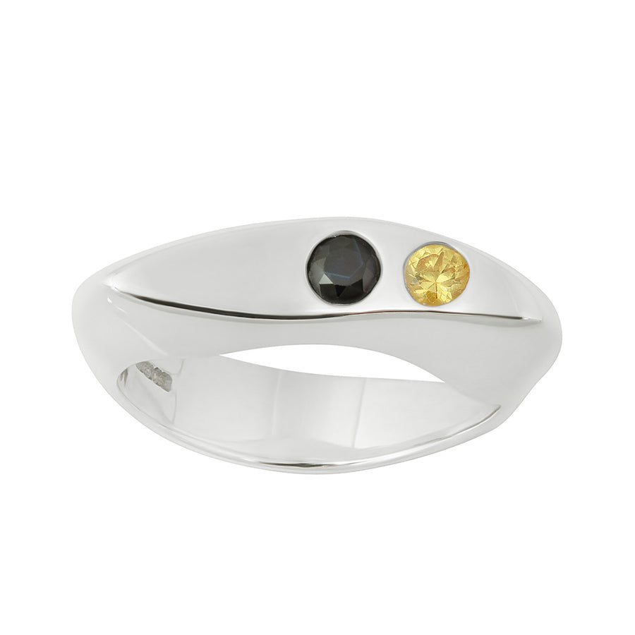CELEBRATION Vision II Ring with Yellow & Black Sapphires