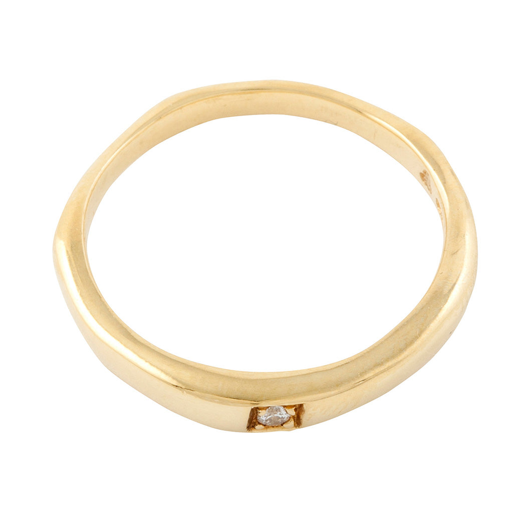 BRIDAL Wedding I Ring with 1 Diamond