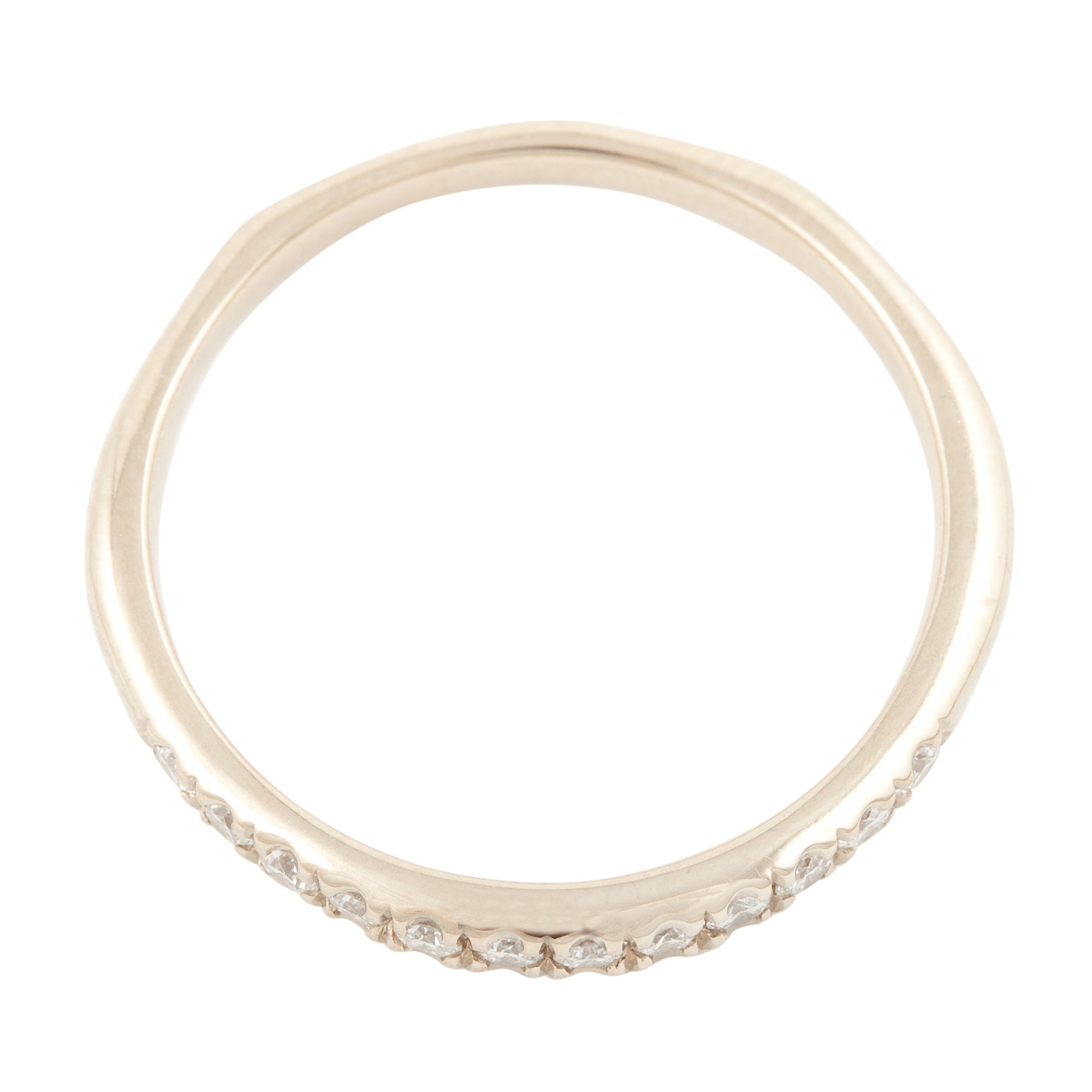 Wedding Ring with 12 Diamonds in 18ct Yellow or 18ct White Gold